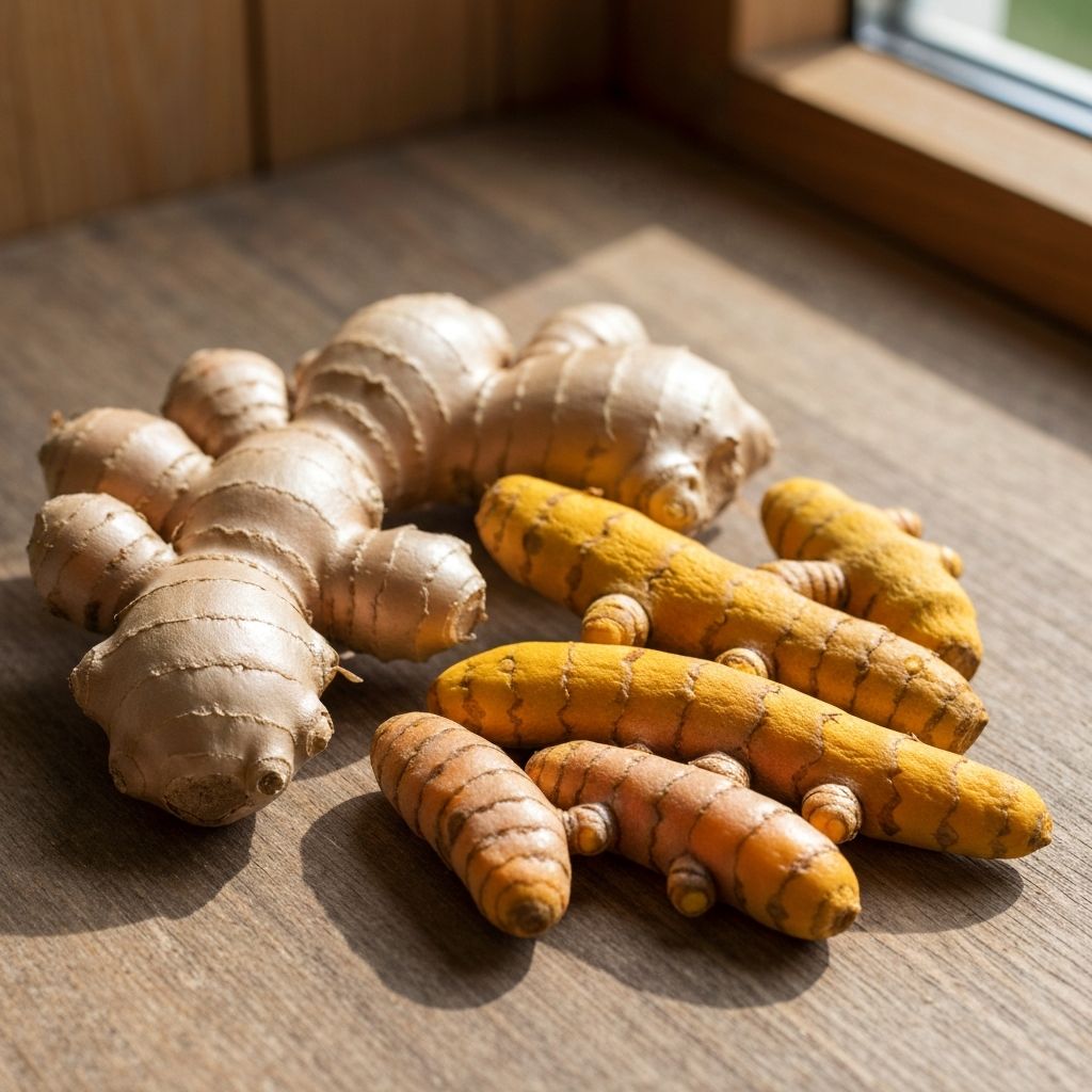 Jahe segar dan kunyit